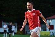 30 June 2017; Conan Byrne of St Patrick's Athletic celebrates after scoring his side's first goal during the SSE Airtricity League Premier Division match between St Patrick's Athletic and Galway United at Richmond Park in Dublin. Photo by David Maher/Sportsfile