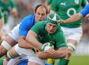 25 February 2012; Sean O'Brien, Ireland, is tackled by Sergio Parisse, Italy. RBS Six Nations Rugby Championship, Ireland v Italy, Aviva Stadium, Lansdowne Road, Dublin. Picture credit: Ray McManus / SPORTSFILE