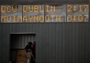 25 February 2012; A general view of the scoreboard during the closing moments of the game. Irish Daily Mail Sigerson Cup Final, National University of Ireland Maynooth v Dublin City University, Pearse Stadium, Salthill, Galway. Picture credit: Stephen McCarthy / SPORTSFILE