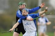 26 February 2012; Colin Dunford, Coláistí na nDéise, in action against Jack Loughnane, Nenagh CBS. Dr Harty Cup Final, Coláistí na nDéise, Waterford, v Nenagh CBS, Tipperary, Cashel GAA Grounds, Cashel, Co. Tipperary. Picture credit: Diarmuid Greene / SPORTSFILE