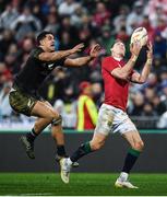 1 July 2017; Liam Williams of the British & Irish Lions is tackled by Anton Lienert-Brown of New Zealand during the Second Test match between New Zealand All Blacks and the British & Irish Lions at Westpac Stadium in Wellington, New Zealand. Photo by Stephen McCarthy/Sportsfile