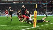 1 July 2017; Taulupe Faletau of the British & Irish Lions goes over to score his side's first try during the Second Test match between New Zealand All Blacks and the British & Irish Lions at Westpac Stadium in Wellington, New Zealand. Photo by Stephen McCarthy/Sportsfile