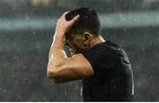 1 July 2017; Sonny Bill Williams of New Zealand reacts after receiving a red card during the Second Test match between New Zealand All Blacks and the British & Irish Lions at Westpac Stadium in Wellington, New Zealand. Photo by Stephen McCarthy/Sportsfile