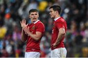 1 July 2017; Owen Farrell, left, and Jonathan Sexton of the British & Irish Lions during the Second Test match between New Zealand All Blacks and the British & Irish Lions at Westpac Stadium in Wellington, New Zealand. Photo by Stephen McCarthy/Sportsfile