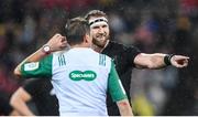 1 July 2017; Referee Jérôme Garcès and Kieran Read of New Zealand during the Second Test match between New Zealand All Blacks and the British & Irish Lions at Westpac Stadium in Wellington, New Zealand. Photo by Stephen McCarthy/Sportsfile