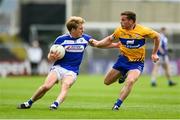 1 July 2017; David Conway of Laois is tackled by Sean Collins of Clare during the GAA Football All-Ireland Senior Championship Round 2A match between Laois and Clare at O’Moore Park in Portlaoise, Co Laois. Photo by Ramsey Cardy/Sportsfile
