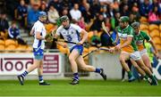 1 July 2017; Kevin Moran of Waterford in action against David King of Offaly during the GAA Hurling All-Ireland Senior Championship Round 1 match between Offaly and Waterford at Bord na Móna O’Connor Park in Tullamore, Co Offaly. Photo by Sam Barnes/Sportsfile