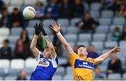 1 July 2017; Trevor Collins of Laois in action against Keelan Sexton of Clare during the GAA Football All-Ireland Senior Championship Round 2A match between Laois and Clare at O’Moore Park in Portlaoise, Co Laois. Photo by Ramsey Cardy/Sportsfile