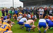 1 July 2017; Supporters watch the Clare panel warm down following the GAA Football All-Ireland Senior Championship Round 2A match between Laois and Clare at O’Moore Park in Portlaoise, Co Laois. Photo by Ramsey Cardy/Sportsfile