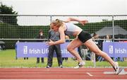 1 July 2017; Mollie O'Reilly, DSD AC, in action during the Junior Women's 400m, at the Irish Life Health National Junior & U23 Track & Field Championship 2017 at Tullamore Harriers Stadium in Tullamore, Co Offaly. Photo by Tomás Greally/Sportsfile