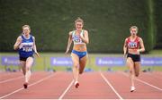 1 July 2017; Ciara Neville, 177, Emerald AC, on her way to winning the Junior Women's 100m, at the Irish Life Health National Junior & U23 Track & Field Championship 2017 at Tullamore Harriers Stadium in Tullamore, Co Offaly. Photo by Tomás Greally/Sportsfile