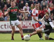 1 July 2017; Cillian O'Connor of Mayo in action watches his shot go wide during the GAA Football All-Ireland Senior Championship Round 2A match between Mayo and Derry at Elverys MacHale Park, in Castlebar, Co Mayo. Photo by David Maher/Sportsfile