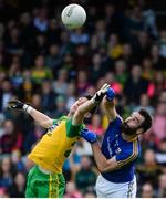1 July 2017; Michael Langan of Donegal in action against Diarmuid Masterson of Longford during the GAA Football All-Ireland Senior Championship Round 2A match between Donegal and Longford at MacCumhaill Park in Ballybofey, Co Donegal. Photo by Oliver McVeigh/Sportsfile