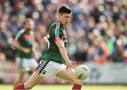 1 July 2017; Conor Loftus of Mayo shoots to score his side's first goal during the GAA Football All-Ireland Senior Championship Round 2A match between Mayo and Derry at Elverys MacHale Park, in Castlebar, Co Mayo. Photo by David Maher/Sportsfile