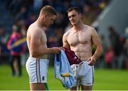 1 July 2017; Dan McCormack of Tipperary, left, and Aonghus Clarke of Westmeath exchange jerseys after the GAA Hurling All-Ireland Senior Championship Round 1 match between Tipperary and Westmeath at Semple Stadium in Thurles, Co Tipperary. Photo by Diarmuid Greene/Sportsfile