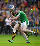 1 July 2017; T J Reid of Kilkenny in action against Dan Morrissey of Limerick during the GAA Hurling All-Ireland Senior Championship Round 1 match between Kilkenny and Limerick at Nowlan Park in Kilkenny. Photo by Ray McManus/Sportsfile