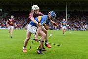 1 July 2017; Tomas Hamill of Tipperary in action against Allan Devine of Westmeath during the GAA Hurling All-Ireland Senior Championship Round 1 match between Tipperary and Westmeath at Semple Stadium in Thurles, Co Tipperary. Photo by Diarmuid Greene/Sportsfile