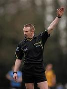 24 February 2012; Referee Michael Duffy. Irish Daily Mail Sigerson Cup Semi-Final, University of Ulster Jordanstown v Dublin City University, NUIG Sportsgrounds, Galway. Picture credit: Stephen McCarthy / SPORTSFILE