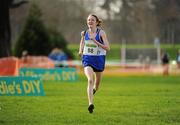 26 February 2012; Sarah Mary Collins, Finn Valley AC, on her way to winning the Junior Women's race during the Woodie’s DIY AAI Inter Club Cross Country Championships of Ireland 2012. Santry Demesne, Santry, Dublin. Picture credit: Pat Murphy / SPORTSFILE