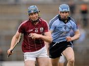 26 February 2012; Conor Cooney, Galway, in action against Joseph Boland, Dublin. Allianz Hurling League, Division 1A, Round 1, Galway v Dublin, Pearse Stadium, Salthill, Galway. Picture credit: Stephen McCarthy / SPORTSFILE