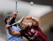 26 February 2012; Niall Burke, Galway, in action against Shane Durkin, Dublin. Allianz Hurling League, Division 1A, Round 1, Galway v Dublin, Pearse Stadium, Salthill, Galway. Picture credit: Stephen McCarthy / SPORTSFILE