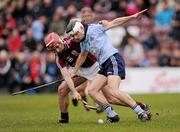 26 February 2012; Ruairí Treanor, Dublin, in action against James Regan, Galway. Allianz Hurling League, Division 1A, Round 1, Galway v Dublin, Pearse Stadium, Salthill, Galway. Picture credit: Stephen McCarthy / SPORTSFILE