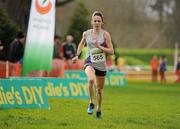 26 February 2012; Ava Hutchinson, Dundrum South Dublin AC, on her way to finishing in third place in the Women's Senior race during the Woodie’s DIY AAI Inter Club Cross Country Championships of Ireland 2012. Santry Demesne, Santry, Dublin. Picture credit: Pat Murphy / SPORTSFILE