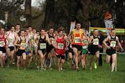 26 February 2012; A general view of the start of the Men's Senior race during the Woodie’s DIY AAI Inter Club Cross Country Championships of Ireland 2012. Santry Demesne, Santry, Dublin. Picture credit: Pat Murphy / SPORTSFILE