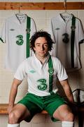 27 February 2012; Three, proud sponsors of the Republic of Ireland football team, today launches the new Umbro Republic of Ireland away jersey. Pictured wearing the new kit is Republic of Ireland player Stephen Hunt. The Three sponsored jersey is available now and will be worn for the first time on the pitch for the Republic of Ireland’s Euro 2012 warm up friendly match against the Czech Republic on Wednesday 29th February. To celebrate the launch, Three is giving away 8 pairs of tickets to the match, just go to www.facebook.com/3Football for more details, terms and conditions and apply. Gannon Park, Malahide, Co. Dublin. Picture credit: David Maher / SPORTSFILE