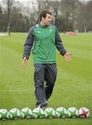 28 February 2012; Dublin footballer and Ireland strength and conditioning coach Bryan Cullen during squad training ahead of their side's RBS Six Nations Rugby Championship game against France on Sunday. Ireland Rugby Squad Training, Carton House, Maynooth, Co. Kildare. Picture credit: Pat Murphy / SPORTSFILE