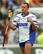 30 June 2002; Waterford's Peter Queally celebrates at the final whistle. Waterford v Tipperary, Guinness Munster Hurling Final, Pairc Ui Chaoimh, Cork. Picture credit; Brendan Moran / SPORTSFILE