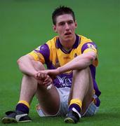 7 July 2002; A dejected David O'Connor, Wexford pictured after the Kilkenny v Wexford, Guinness Leinster Senior Hurling Championship Final, Croke Park, Dublin. Hurling. Picture credit; Ray McManus / SPORTSFILE