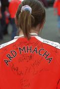 7 July 2002; A young Armagh fan displays a jersey   autographed by the team. Armagh v Donegal, Ulster Football Final, St Tighearnachs Park, Clones, Co. Monaghan. Picture credit; Damien Eagers / SPORTSFILE