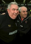 8 July 2002; Armagh manager Joe Kernan, left celebrates at the final whistle. Armagh v Donegal, Ulster Football Final, St Tighearnachs Park, Clones, Co. Monaghan. Picture credit; Damien Eagers / SPORTSFILE