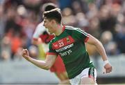 1 July 2017; Conor Loftus of Mayo celebrates after scoring his side's first goal during the GAA Football All-Ireland Senior Championship Round 2A match between Mayo and Derry at Elverys MacHale Park, in Castlebar, Co Mayo. Photo by David Maher/Sportsfile
