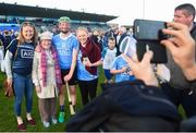 1 July 2017; Fergal Whitely of Dublin poses for a picture with his family following the GAA Hurling All-Ireland Senior Championship Round 1 match between Dublin and Laois at Parnell Park in Dublin. Photo by David Fitzgerald/Sportsfile