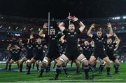1 July 2017; The All Blacks perform the Haka, lead by captain Kieran Read, prior to kickoff during during the Second Test match between New Zealand All Blacks and the British & Irish Lions at Westpac Stadium in Wellington, New Zealand. Photo by Hannah Peters/ Pool via Sportsfile