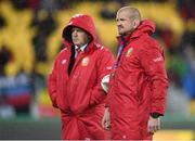 1 July 2017; British & Irish Lions scrum coach Graham Rowntree and head coach Warren Gatland, left, during the Second Test match between New Zealand All Blacks and the British & Irish Lions at Westpac Stadium in Wellington, New Zealand. Photo by Stephen McCarthy/Sportsfile