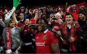 1 July 2017; Maro Itoje of the British & Irish Lions is congratulated by father Efe and supporters following the Second Test match between New Zealand All Blacks and the British & Irish Lions at Westpac Stadium in Wellington, New Zealand. Photo by Stephen McCarthy/Sportsfile