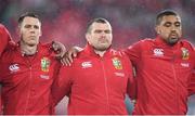1 July 2017; British and Irish Lions players, from left, Liam Williams, Jack McGrath and Taulupe Faletau during the Second Test match between New Zealand All Blacks and the British & Irish Lions at Westpac Stadium in Wellington, New Zealand. Photo by Stephen McCarthy/Sportsfile