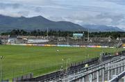 2 July 2017; A view of the stadium with the Macgillycuddy Reeks in the background ahead of the Electric Ireland Munster GAA Football Minor Championship Final match between Kerry and Clare at Fitzgerald Stadium in Killarney, Co Kerry. Photo by Brendan Moran/Sportsfile