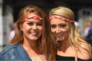 2 July 2017; Cork supporters Eimer Tuomey, left, and Lea Kelliher, from from Ballingeary, Co Cork, on their way to the Munster GAA Football Senior Championship Final match between Kerry and Cork at Fitzgerald Stadium in Killarney, Co Kerry. Photo by Eóin Noonan/Sportsfile