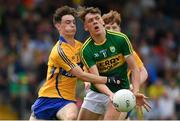 2 July 2017; David Clifford of Kerry in action against Jayme O'Sullivan of Clare during the Electric Ireland Munster GAA Football Minor Championship Final match between Kerry and Clare at Fitzgerald Stadium in Killarney, Co Kerry. Photo by Brendan Moran/Sportsfile
