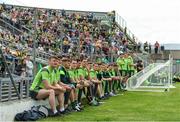2 July 2017; Kerry players watch the Minor game from the side of the pitch ahead of the Munster GAA Football Senior Championship Final match between Kerry and Cork at Fitzgerald Stadium in Killarney, Co Kerry. Photo by Eóin Noonan/Sportsfile
