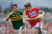 2 July 2017; Ian Maguire of Cork in action against David Moran of Kerry during the Munster GAA Football Senior Championship Final match between Kerry and Cork at Fitzgerald Stadium in Killarney, Co Kerry. Photo by Brendan Moran/Sportsfile