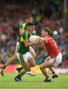2 July 2017; Michael Geaney of Kerry in action against Kevin Crowley of Cork during the Munster GAA Football Senior Championship Final match between Kerry and Cork at Fitzgerald Stadium in Killarney, Co Kerry. Photo by Eóin Noonan/Sportsfile