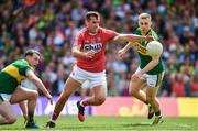 2 July 2017; Niall Coakley of Cork in action against Mark Griffin, left, and Peter Crowley of Kerry during the Munster GAA Football Senior Championship Final match between Kerry and Cork at Fitzgerald Stadium in Killarney, Co Kerry. Photo by Brendan Moran/Sportsfile