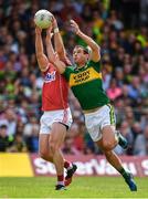 2 July 2017; Shane Enright of Kerry in action against Paul Kerrigan of Cork during the Munster GAA Football Senior Championship Final match between Kerry and Cork at Fitzgerald Stadium in Killarney, Co Kerry. Photo by Brendan Moran/Sportsfile