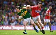 2 July 2017; Mark Griffin of Kerry in action against Luke Connolly of Cork during the Munster GAA Football Senior Championship Final match between Kerry and Cork at Fitzgerald Stadium in Killarney, Co Kerry. Photo by Brendan Moran/Sportsfile