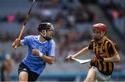 2 July 2017; Seán Currie of Dublin in action against Darragh Walsh of Kilkenny during the Electric Ireland Leinster GAA Hurling Minor Championship Final match between Dublin and Kilkenny at Croke Park in Dublin. Photo by Ray McManus/Sportsfile